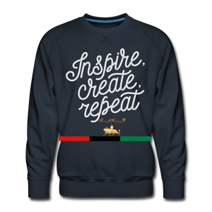 Create!!!! Men’s Premium Sweatshirt - navy