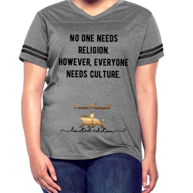 Everyone Needs Culture    Women’s Vintage Sport T-Shirt - heather gray/charcoal