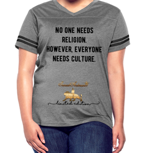 Everyone Needs Culture    Women’s Vintage Sport T-Shirt - heather gray/charcoal