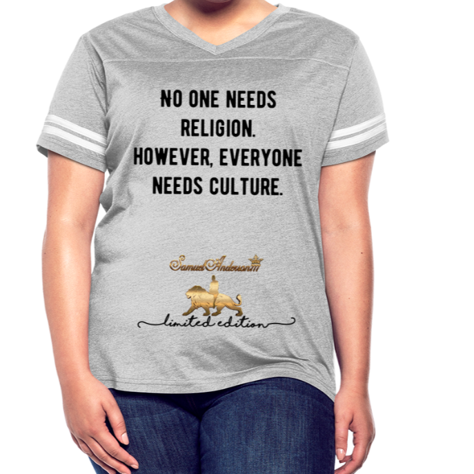 Everyone Needs Culture    Women’s Vintage Sport T-Shirt - heather gray/white