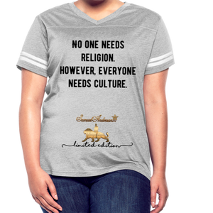 Everyone Needs Culture    Women’s Vintage Sport T-Shirt - heather gray/white