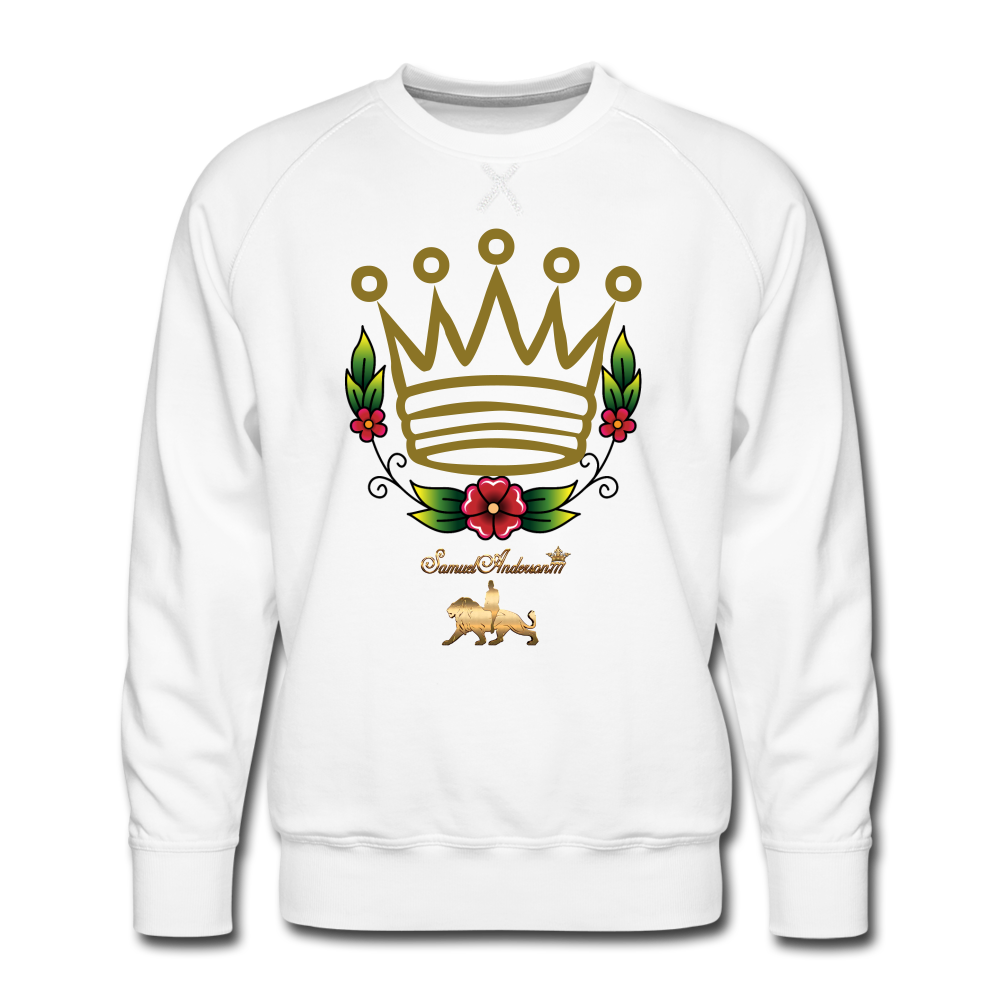 A King's Glory Men’s Premium Sweatshirt - white
