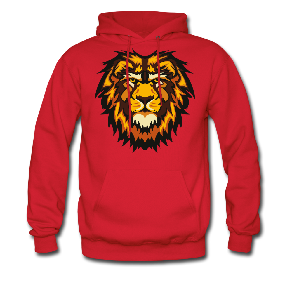 Big Lion Men's Hoodie - red