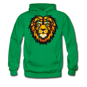 Big Lion Men's Hoodie - kelly green