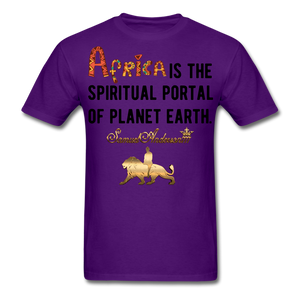Africa is The Spiritual Portal Men's T-Shirt - purple