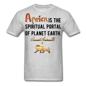 Africa is The Spiritual Portal Men's T-Shirt - heather gray