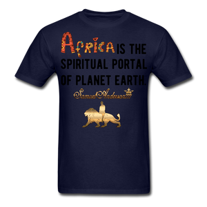 Africa is The Spiritual Portal Men's T-Shirt - navy