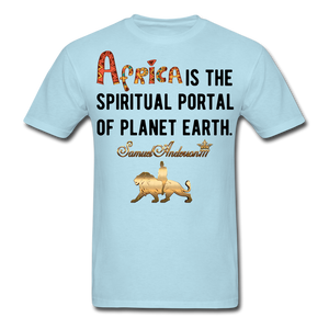 Africa is The Spiritual Portal Men's T-Shirt - powder blue