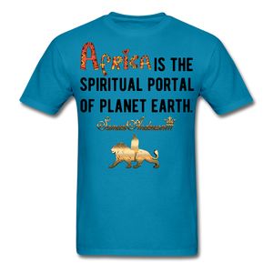 Africa is The Spiritual Portal Men's T-Shirt - turquoise