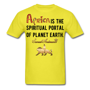 Africa is The Spiritual Portal Men's T-Shirt - yellow