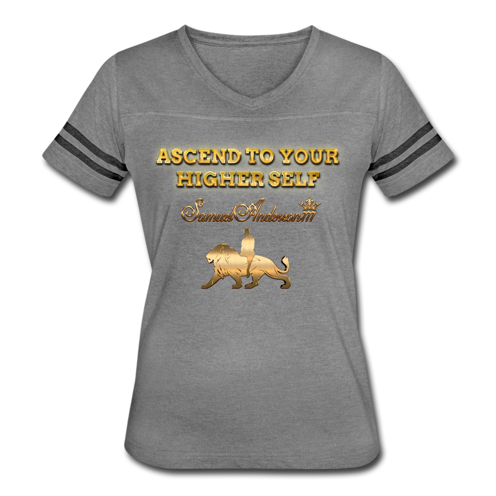 Ascend To Your Higher Self Women’s Vintage Sport T-Shirt - heather gray/charcoal