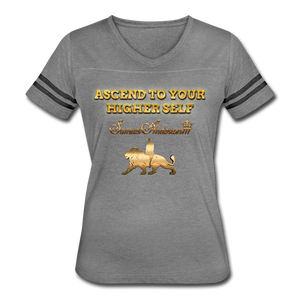 Ascend To Your Higher Self Women’s Vintage Sport T-Shirt - heather gray/charcoal