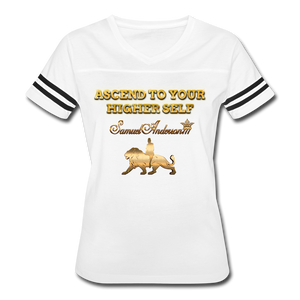 Ascend To Your Higher Self Women’s Vintage Sport T-Shirt - white/black