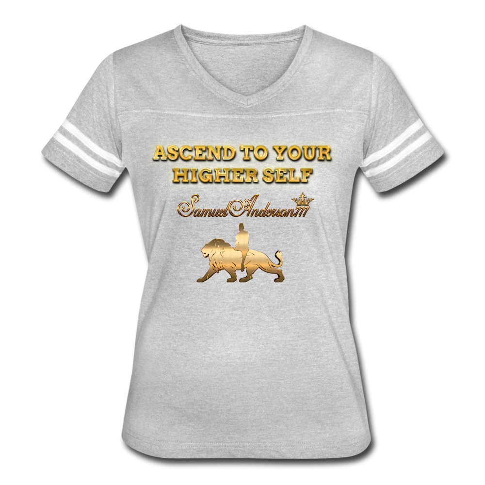 Ascend To Your Higher Self Women’s Vintage Sport T-Shirt - heather gray/white