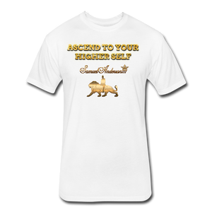Ascend To Your Higher Self Fitted Cotton/Poly T-Shirt - white