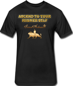 Ascend To Your Higher Self Fitted Cotton/Poly T-Shirt - black
