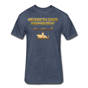 Ascend To Your Higher Self Fitted Cotton/Poly T-Shirt - heather navy