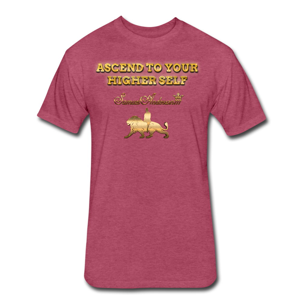Ascend To Your Higher Self Fitted Cotton/Poly T-Shirt - heather burgundy
