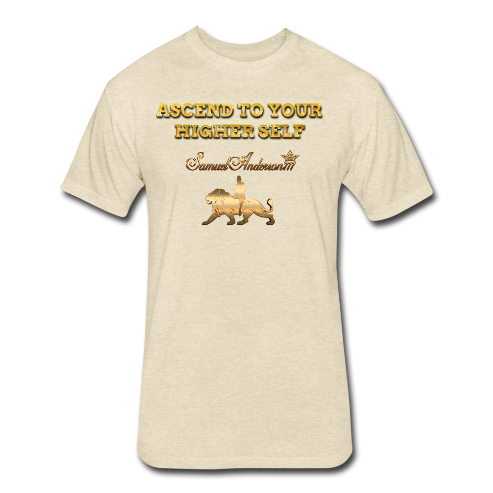 Ascend To Your Higher Self Fitted Cotton/Poly T-Shirt - heather cream