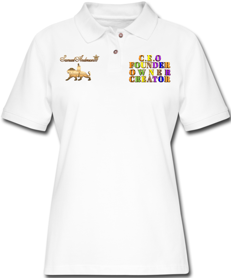 Ceo, Founder, Owner, Creator  Women's Polo Shirt - white