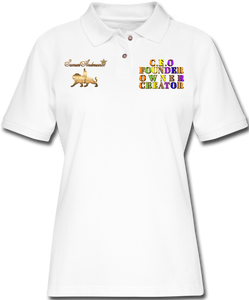 Ceo, Founder, Owner, Creator  Women's Polo Shirt - white