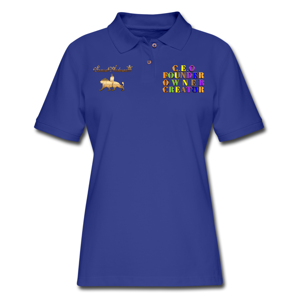 Ceo, Founder, Owner, Creator  Women's Polo Shirt - royal blue