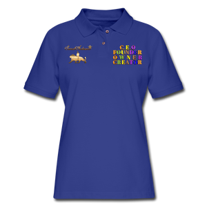Ceo, Founder, Owner, Creator  Women's Polo Shirt - royal blue