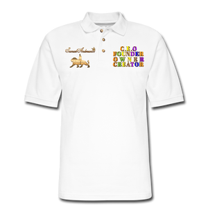 Ceo, Founder, Owner, Creator  Men's Polo Shirt - white