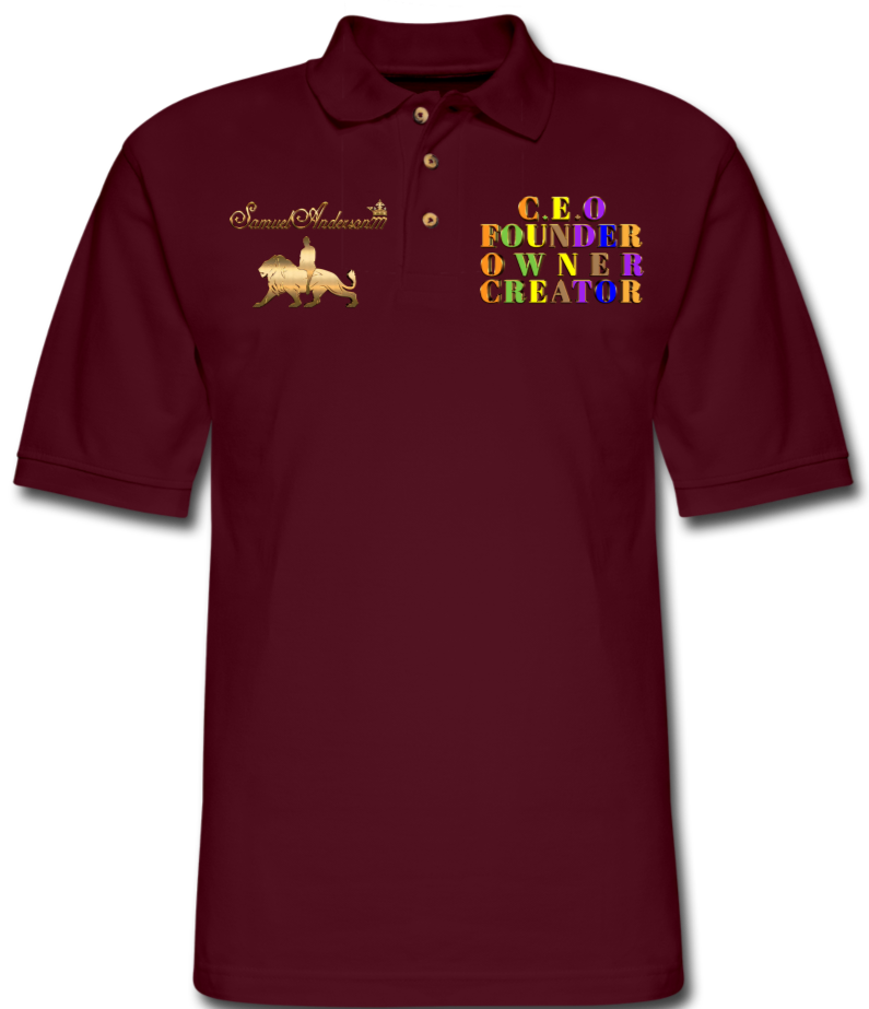 Ceo, Founder, Owner, Creator  Men's Polo Shirt - burgundy