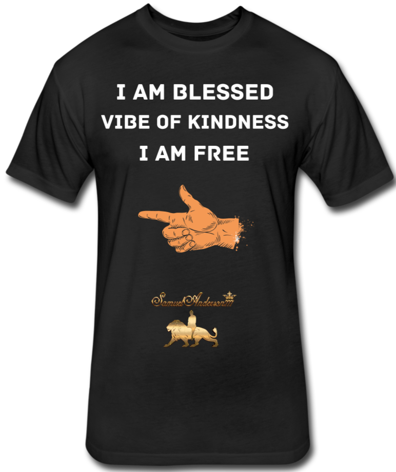 I am blessed  Fitted Cotton/Poly T-Shirt - black