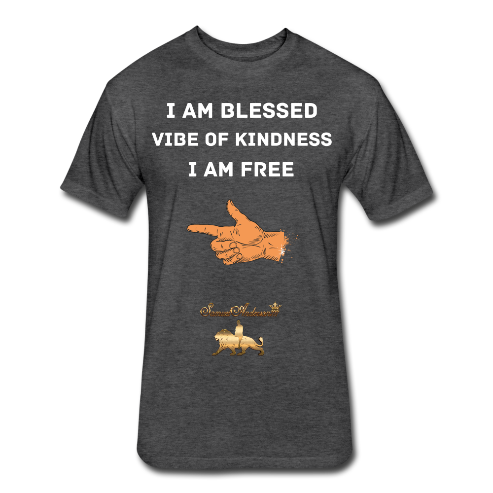 I am blessed  Fitted Cotton/Poly T-Shirt - heather black