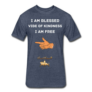 I am blessed  Fitted Cotton/Poly T-Shirt - heather navy
