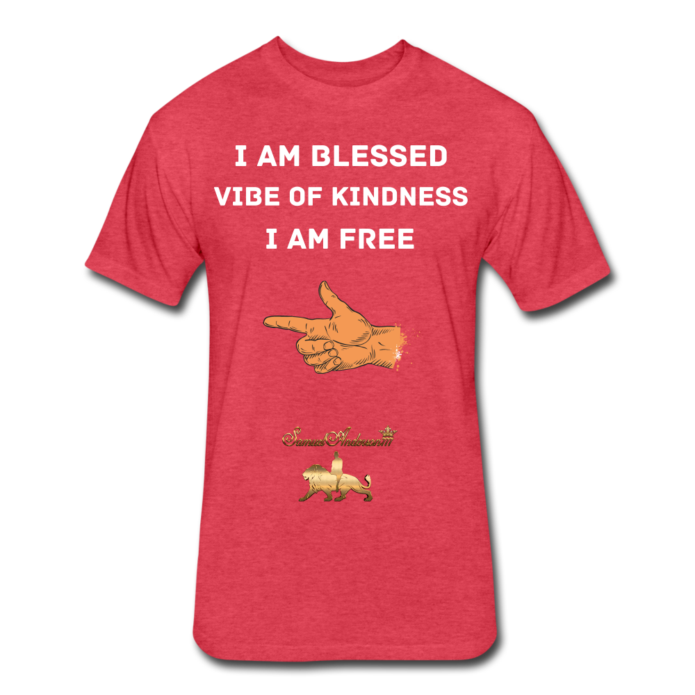 I am blessed  Fitted Cotton/Poly T-Shirt - heather red