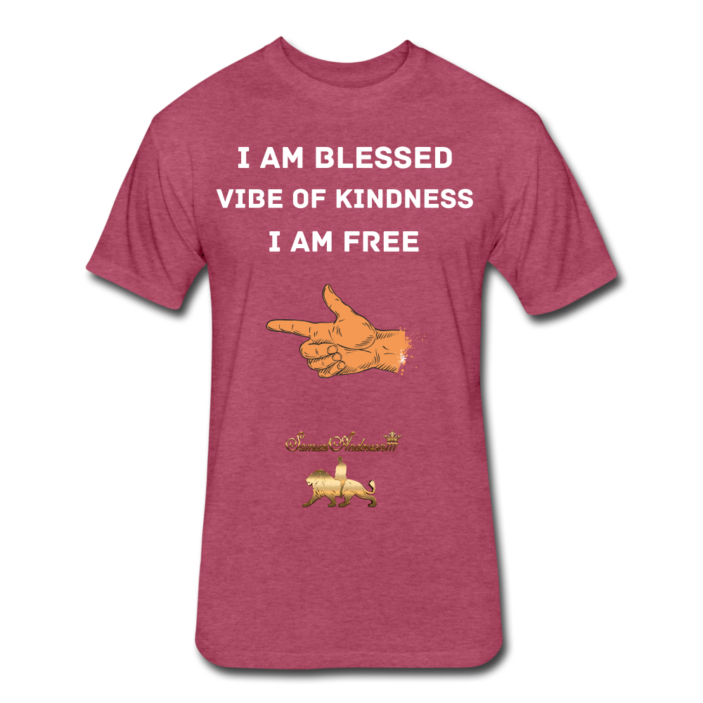 I am blessed  Fitted Cotton/Poly T-Shirt - heather burgundy