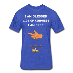 I am blessed  Fitted Cotton/Poly T-Shirt - heather royal