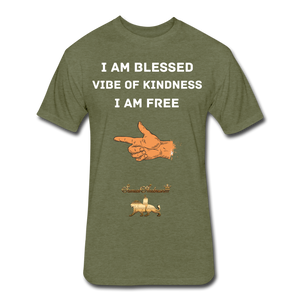 I am blessed  Fitted Cotton/Poly T-Shirt - heather military green