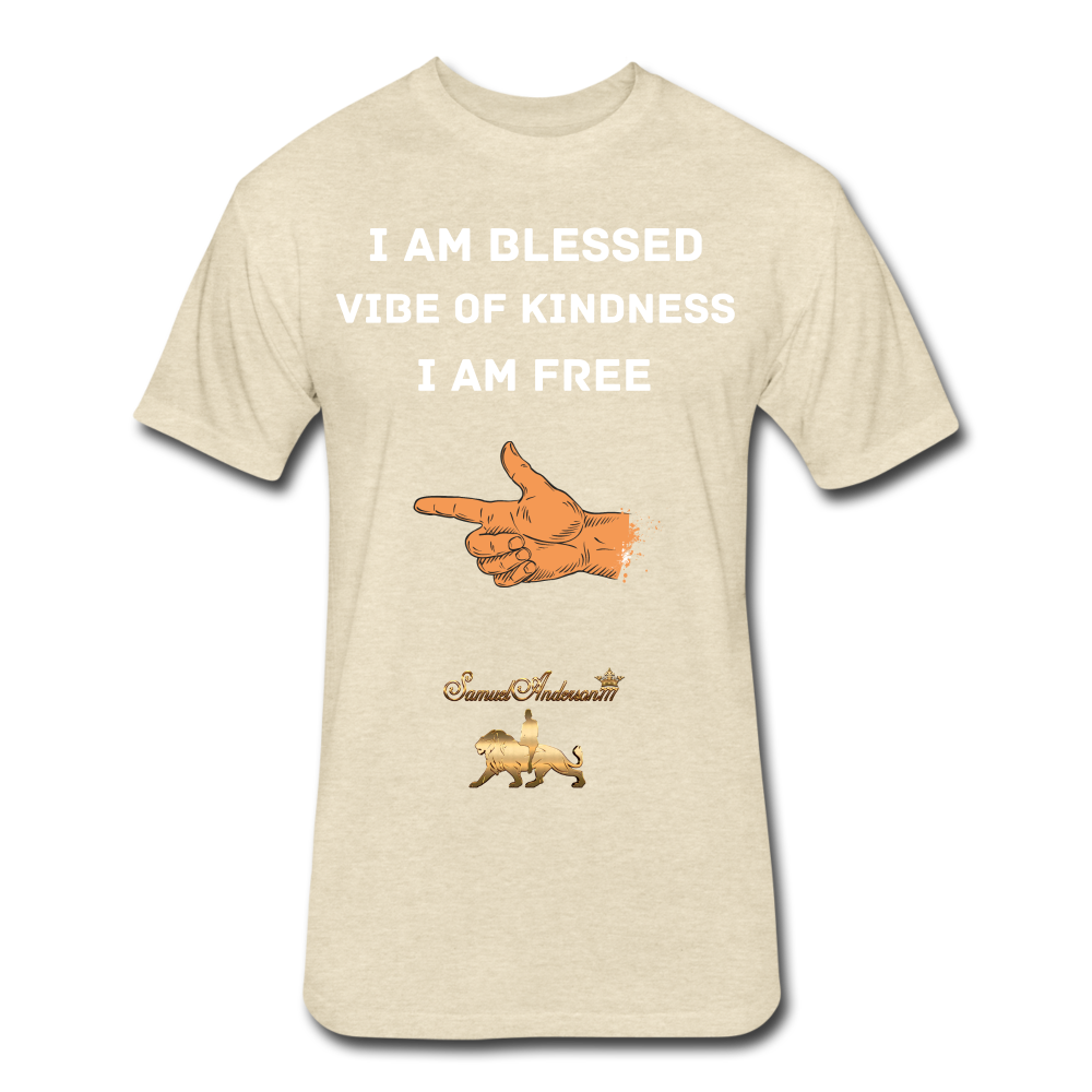 I am blessed  Fitted Cotton/Poly T-Shirt - heather cream