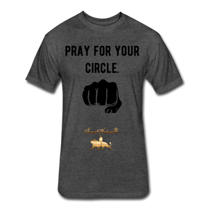 Pray For Your Circle   Fitted Cotton/Poly T-Shirt - heather black