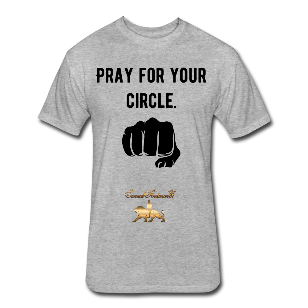 Pray For Your Circle   Fitted Cotton/Poly T-Shirt - heather gray