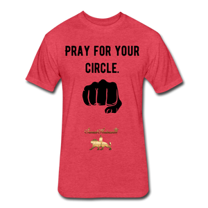 Pray For Your Circle   Fitted Cotton/Poly T-Shirt - heather red