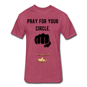 Pray For Your Circle   Fitted Cotton/Poly T-Shirt - heather burgundy