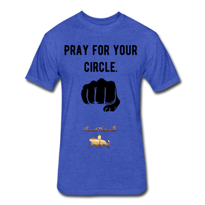 Pray For Your Circle   Fitted Cotton/Poly T-Shirt - heather royal