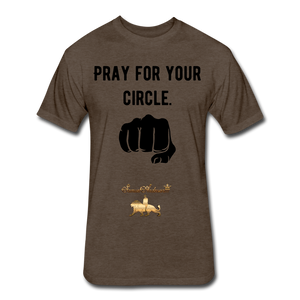 Pray For Your Circle   Fitted Cotton/Poly T-Shirt - heather espresso