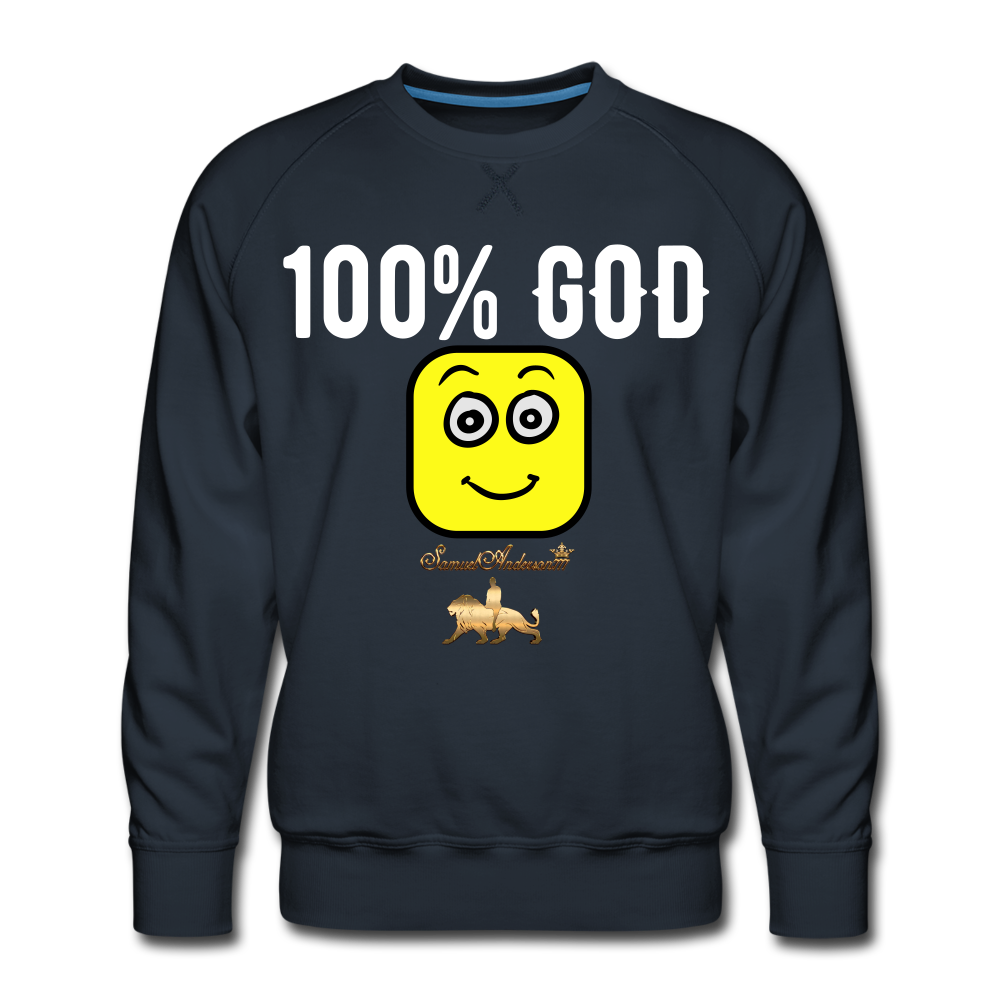 100% God   Men’s Premium Sweatshirt - navy