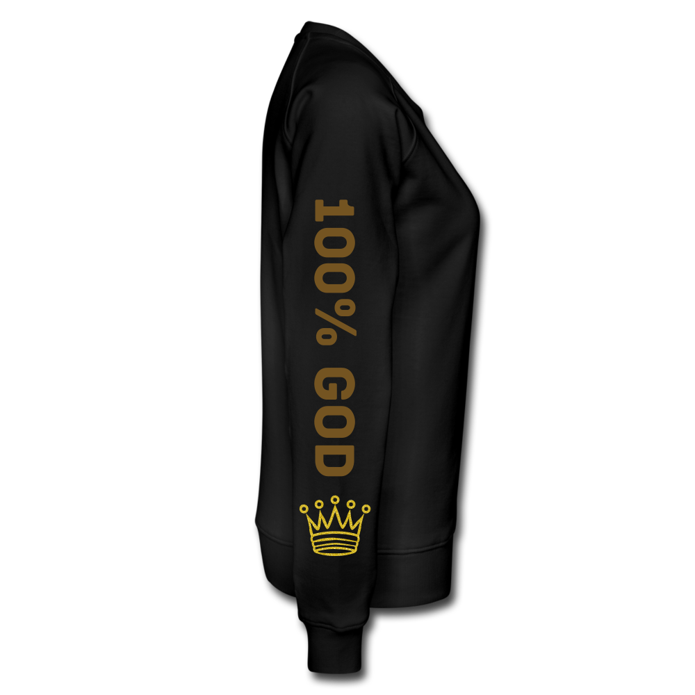 100% God  Women’s Premium Sweatshirt - black