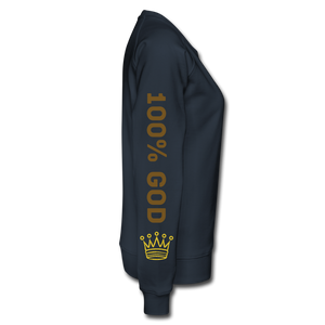 100% God  Women’s Premium Sweatshirt - navy