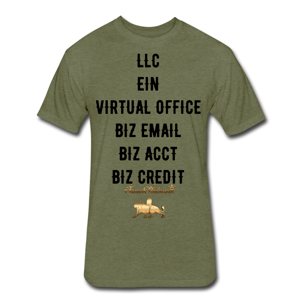BIZ MINSET  Fitted Cotton/Poly T-Shirt - heather military green