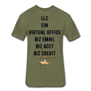 BIZ MINSET  Fitted Cotton/Poly T-Shirt - heather military green
