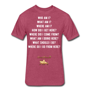 Meaningful Life  Fitted Cotton/Poly T-Shirt - heather burgundy