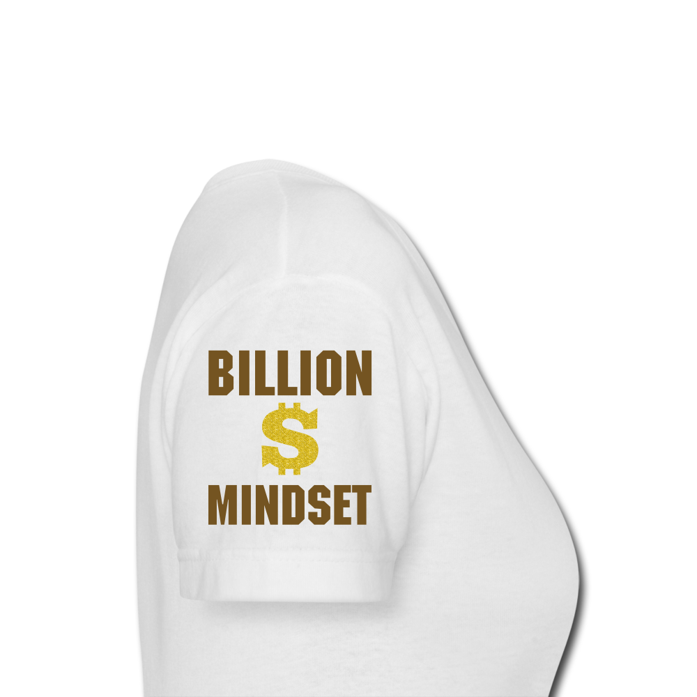 Billion Dollar Dream-Billion Dollar Mindset  Women's V-Neck T-Shirt - white
